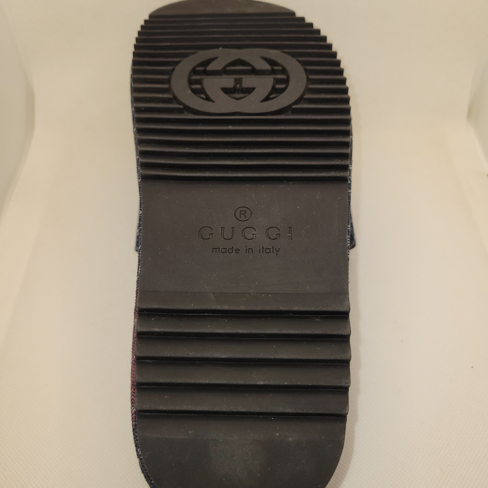 Gucci Women's Angelina Platform Slude Sandals GG Denim Size 42/10.5 US - Picture 8 of 15